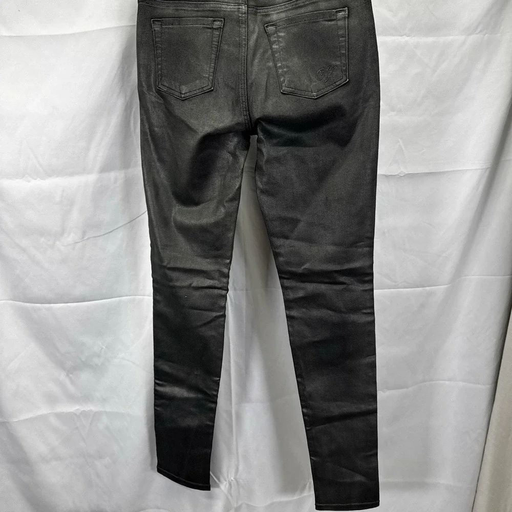Vizcaino Women Silver/Gray‎ Shimmery Skinny Pants Size 27